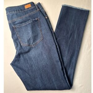 Seven7 Jeans Womens Size 10 High Rise Weekend Slim Fit Frayed Hem Dark Wash